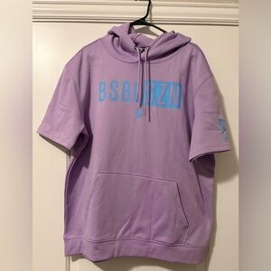 BSBLSZN Men's Short Sleeve Hoodie Purple and Blue Size Large Pre-Owned